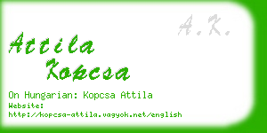 attila kopcsa business card